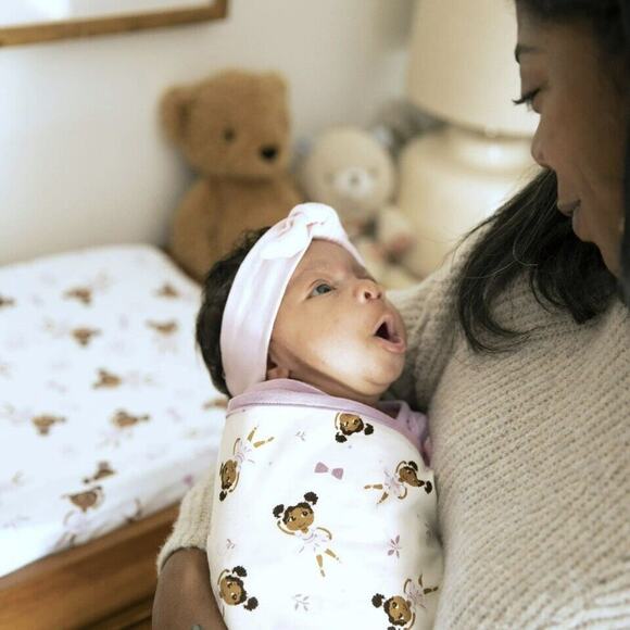 Little Muffincakes Ballerina Swaddle 0-3m Girls‎ 7-14lbs New In Box - Picture 3 of 3